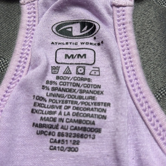 Bundle athletic works tank tops with built-in shelf bra size medium, lilac, pink - Picture 4 of 9